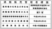酒類販売管理者 